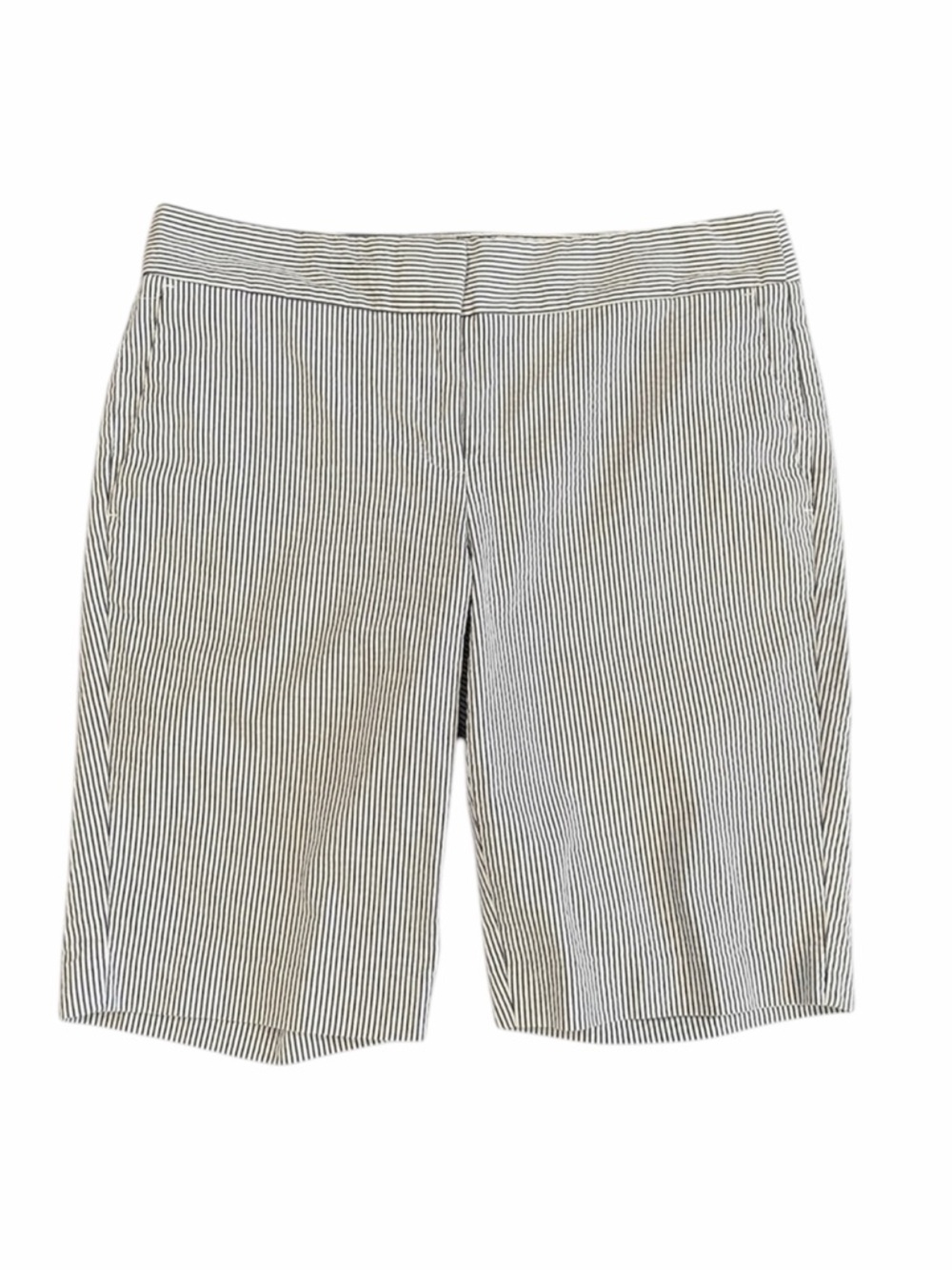 Ann Taylor Seersucker Bermuda Boardwalk Shorts NWOT
